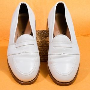 Allen Edmonds Ellington 7.5B White Leather Loafers